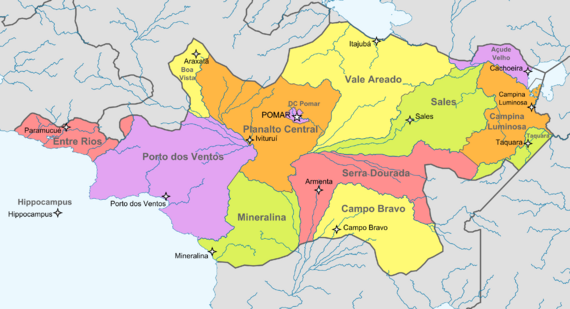 Administrative divisions of the Kingdom of Laranjeiras
