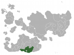 Map showing Dinokratys & Shrikidai in Internatia