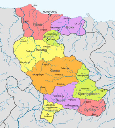 Administrative divisions of Kimmystan