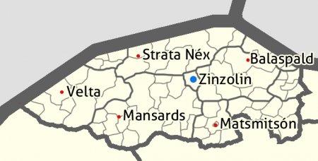 Map of Cylari with biggest cities