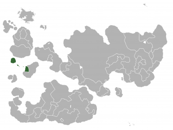Location of Kaeros Islands in Internatia