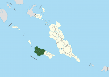 Location of Colinestria (green) within San Remo (white)