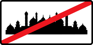 Gandhara traffic sign end of built-up area.svg