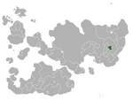 Map showing Nouvelle-Acadie in Internatia